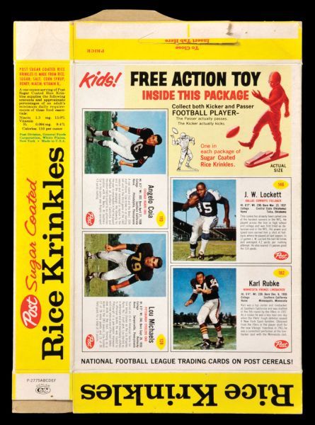 BOX 1962 Post Cereal Football